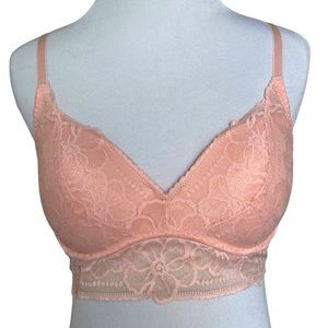 Victoria’s Secret PINK Pink Floral Lace Bralette / Size Medium